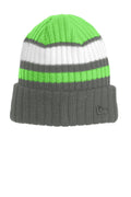 New Era Ribbed Tailgate Beanie. NE903-Caps-Cyber Green/ Graphite-OSFA-JadeMoghul Inc.