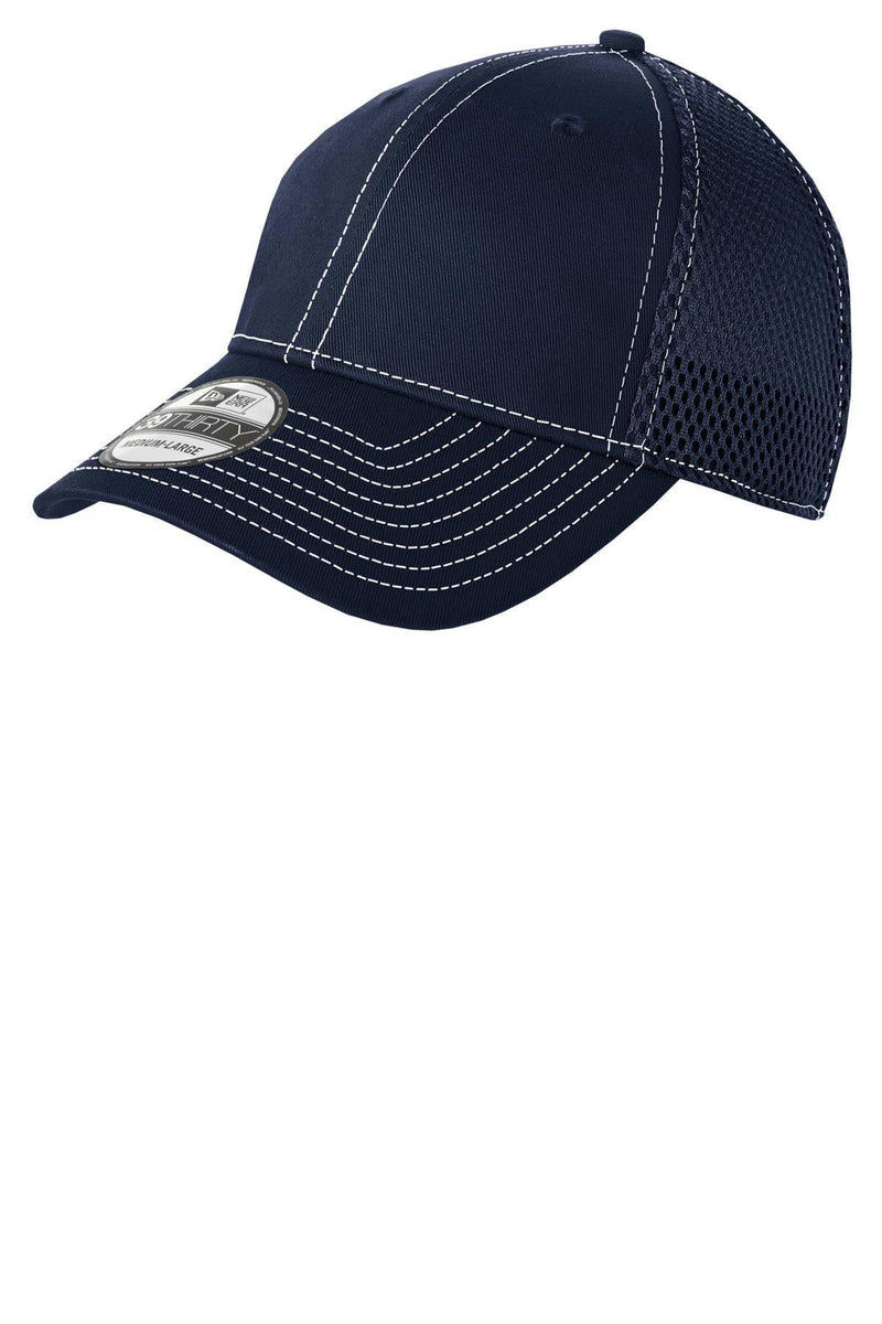 New Era - Stretch MeshContrast Stitch Cap. NE1120-Caps-Deep Navy/White-L/XL-JadeMoghul Inc.