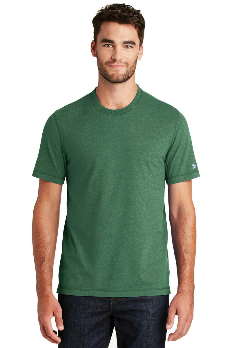 New Era Sueded Cotton Crew Tee. NEA120-T-shirts-Dark Green Heather-4XL-JadeMoghul Inc.