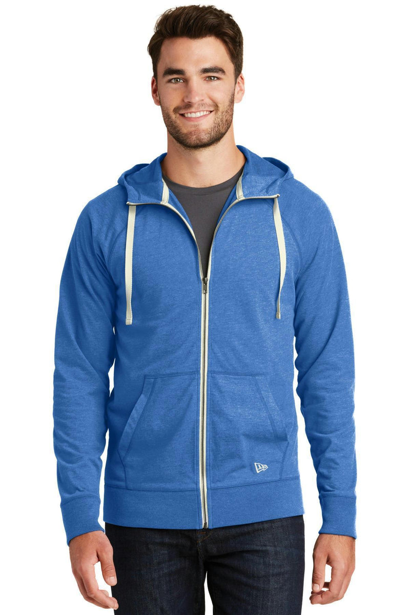 New Era Sueded Cotton Full-Zip Hoodie. NEA122-T-shirts-Royal Heather-4XL-JadeMoghul Inc.