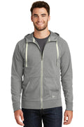 New Era Sueded Cotton Full-Zip Hoodie. NEA122-T-shirts-Shadow Grey Heather-4XL-JadeMoghul Inc.