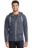 New Era Sueded Cotton Full-Zip Hoodie. NEA122-T-shirts-True Navy Heather-4XL-JadeMoghul Inc.