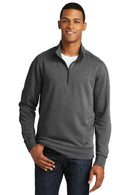 New Era Tri-BlendFleece 1/4-Zip Pullover. NEA512-Sweatshirts/Fleece-Black Heather-4XL-JadeMoghul Inc.