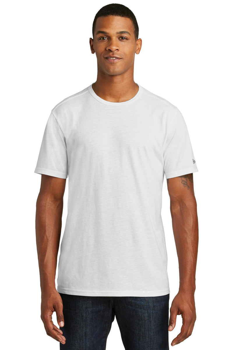 New Era Tri-BlendPerformance Crew Tee. NEA130-T-shirts-White Solid-XS-JadeMoghul Inc.