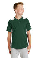 New Era Youth Diamond Era 2-Button Jersey. YNEA221-Activewear-Dark Green/ White-XL-JadeMoghul Inc.