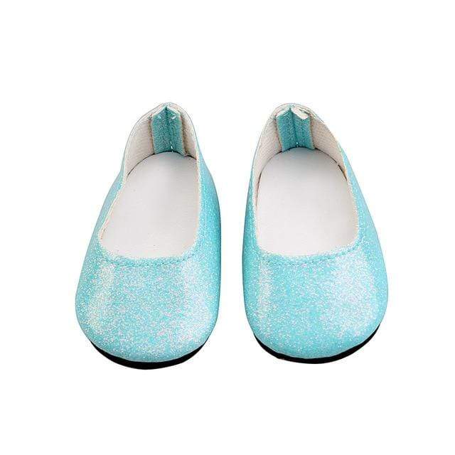 New Fashion Baby Sequins Doll Shoes 7cm Manual Shoes Lovely 43cm Dolls Baby New Born and 18 inches American Doll Free Shipping AExp