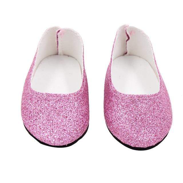 New Fashion Baby Sequins Doll Shoes 7cm Manual Shoes Lovely 43cm Dolls Baby New Born and 18 inches American Doll Free Shipping JadeMoghul Inc. 