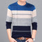 New Fashion Casual Men Sweater - Slim Fit Knitting Sweaters Stripe Sweater-Navy-XXXL-JadeMoghul Inc.