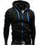 New Fashion Hoodies Brand Men Zipper Sweatshirt Male Hoody-Black and blue-M-JadeMoghul Inc.