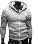 New Fashion Hoodies Brand Men Zipper Sweatshirt Male Hoody-Gray-M-JadeMoghul Inc.