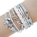 new fashion jewelry infinite double leather multilayer Charm bracelet factory price for woman jewelry wholesale-12-JadeMoghul Inc.