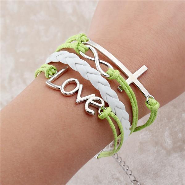 new fashion jewelry infinite double leather multilayer Charm bracelet factory price for woman jewelry wholesale-19-JadeMoghul Inc.