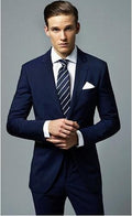 New Fashion Men Dark Blue Slim Fit Wedding Suit (2 Pieces)-as picture_18-S_18-JadeMoghul Inc.
