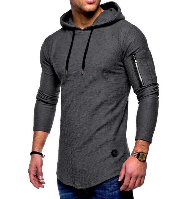 New Fashion Men Hoodie - Hooded Sling Sweatshirt-gray-XL-JadeMoghul Inc.