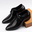 New Fashion Men's Lace-Up Oxfords Dress Shoes Mens PU Leather Business Office Wedding Flats Man Casual Party Driving Shoes-2-6-JadeMoghul Inc.