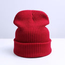 New Fashion Winter Hat Women Man Hat Skullies Beanies Unisex Warm Hat Knitted Cap Hats For Men Beanies Simple Warm Cap Soft Cap-E Red-JadeMoghul Inc.