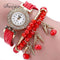 New Fashion Women Dress Watch - Pearl Crystal Stone Ladies Bracelet Watch AExp