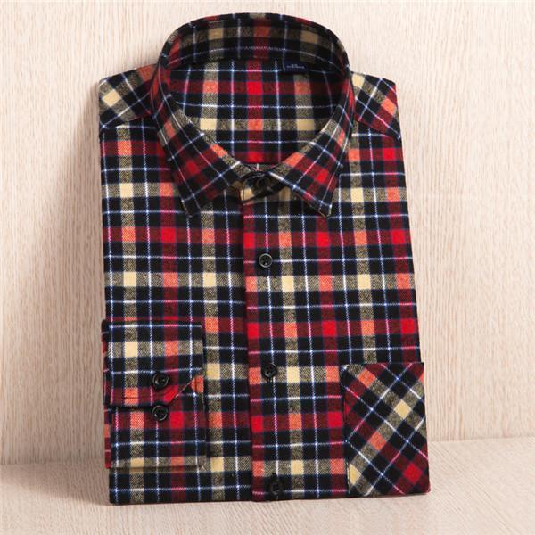 New Flannel Shirt / Slim Fit Soft Comfortable Shirt-MC114-Asian Size S-JadeMoghul Inc.