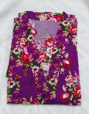 New Floral Robe For Women - Bridal Kimono Robe-Purple-L/XL-JadeMoghul Inc.