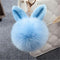 New Fluffy Bunny Toys Ear Keychain/Rabbit Key Chain-light blue-JadeMoghul Inc.