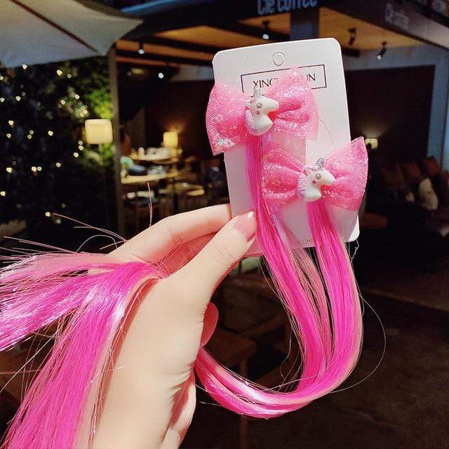 New Girls Colorful Wig Laser Tinsel Hair Party Princess Hair Clips for Girls Kids Cosplay Headdress Hair Accessories Headwear AExp