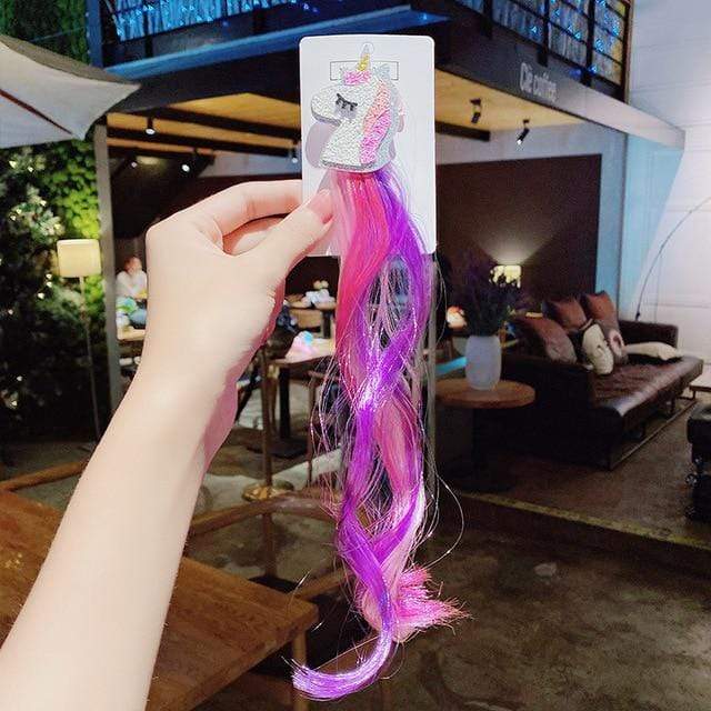 New Girls Colorful Wig Laser Tinsel Hair Party Princess Hair Clips for Girls Kids Cosplay Headdress Hair Accessories Headwear AExp