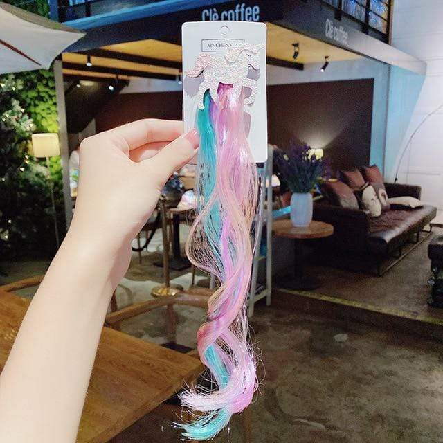 New Girls Colorful Wig Laser Tinsel Hair Party Princess Hair Clips for Girls Kids Cosplay Headdress Hair Accessories Headwear JadeMoghul Inc. 