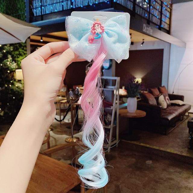 New Girls Colorful Wig Laser Tinsel Hair Party Princess Hair Clips for Girls Kids Cosplay Headdress Hair Accessories Headwear JadeMoghul Inc. 