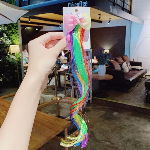 New Girls Colorful Wig Laser Tinsel Hair Party Princess Hair Clips for Girls Kids Cosplay Headdress Hair Accessories Headwear JadeMoghul Inc. 