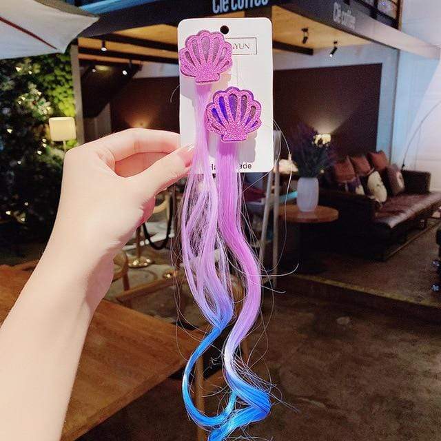 New Girls Colorful Wig Laser Tinsel Hair Party Princess Hair Clips for Girls Kids Cosplay Headdress Hair Accessories Headwear JadeMoghul Inc. 