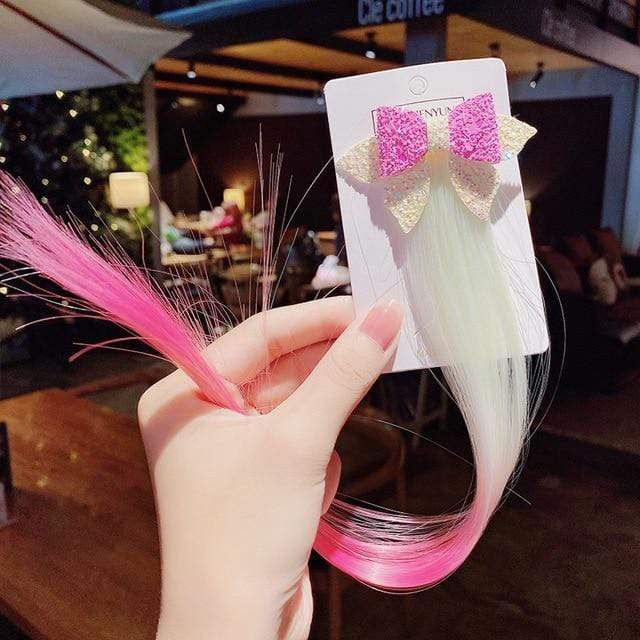 New Girls Colorful Wig Laser Tinsel Hair Party Princess Hair Clips for Girls Kids Cosplay Headdress Hair Accessories Headwear JadeMoghul Inc. 