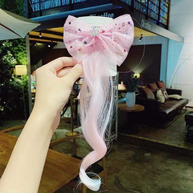 New Girls Colorful Wig Laser Tinsel Hair Party Princess Hair Clips for Girls Kids Cosplay Headdress Hair Accessories Headwear JadeMoghul Inc. 