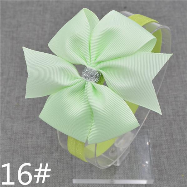 new hairbands newborn Silver Bow Headband Hair Bowknot Headbands Girls Bows Headbands Headwear Hair Accessories-16-Size fits all-JadeMoghul Inc.
