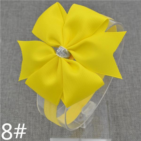 new hairbands newborn Silver Bow Headband Hair Bowknot Headbands Girls Bows Headbands Headwear Hair Accessories-8-Size fits all-JadeMoghul Inc.