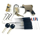 New Locksmith Tools,Lock Gun with Transparent Practice Locks Broken Key Extractor Pick Tool ,Great Lock Pick Practice Set JadeMoghul Inc. 