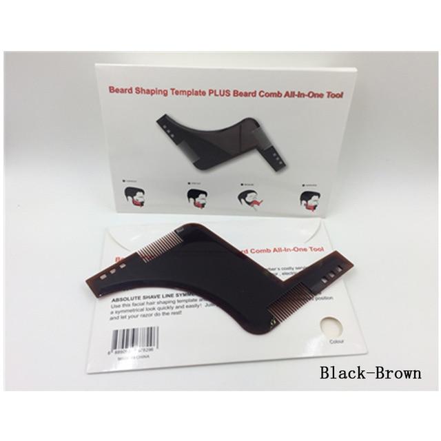 New Men Beard Shaping Styling Template Comb Men's Double Sided Beards Combs Beauty Tool for Hair Beard Trim Templates Innovative AExp