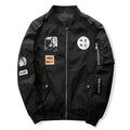 New Men Bomber Jacket Hip Hop Patch Design Slim Fit AExp