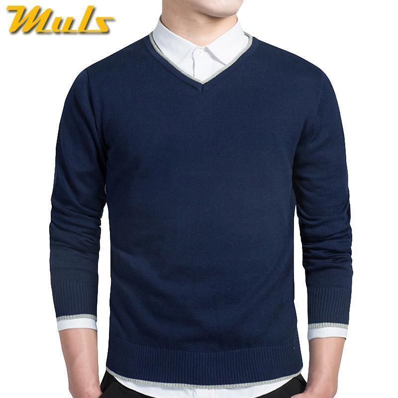 New Men Cotton Sweater / Men Smart Jumper / Jersey Type Sweater-Black-M-JadeMoghul Inc.