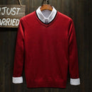 New Men Cotton Sweater / Men Smart Jumper / Jersey Type Sweater-Red-M-JadeMoghul Inc.