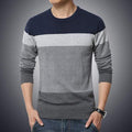 New Men Fashionable Patchwork Knitted Pullover / Men O-Neck Smart Sweater AExp