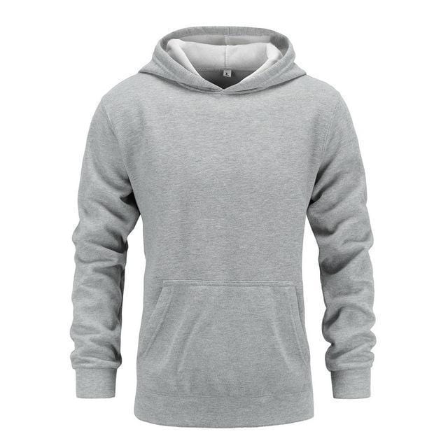 New Men Hooded Sweatshirt-Gray-L-JadeMoghul Inc.