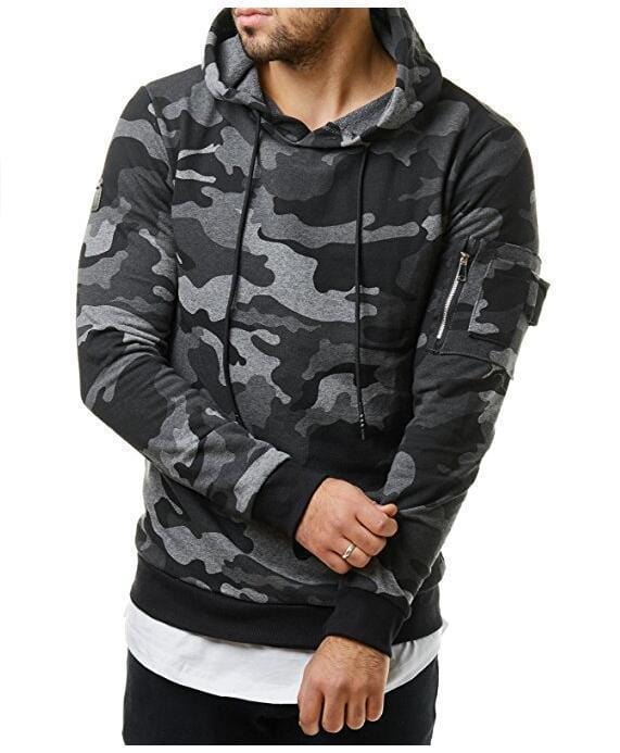 New Men Hoodie / Zipper Hooded Sweatshirt-Gray-M-JadeMoghul Inc.