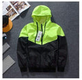 New Men Jacket with Patchwork / Reflective Waterproof Windbreaker AExp