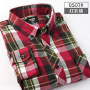 New Men Plaid Shirt / Warm Long Sleeve Business Casual Shirt For Men AExp