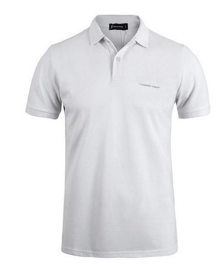 New Men Polo Shirt / Business & Casual Solid Short Sleeve Shirt-White-M-JadeMoghul Inc.