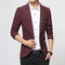 New Men Slim Fit Suit Casual Solid Color Suit Blazer AExp
