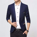 New Men Slim Fit Suit Casual Solid Color Suit Blazer AExp