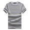 New Men T Shirt 2017 Summer Fashion O-Neck Short-Sleeved Slim Fit Striped T-Shirt Man Casual Undershirt Top Tees Plus Size 5XL AExp