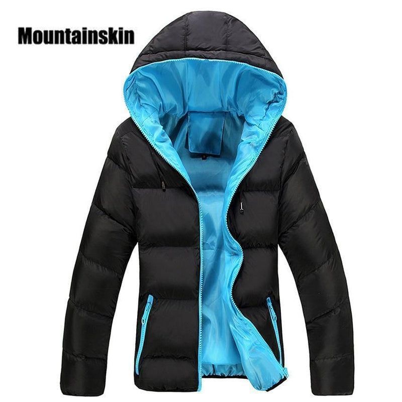 New Men Winter Casual Hooded And Thick Padded Jacket-Black Green-M-JadeMoghul Inc.