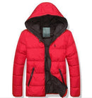 New Men Winter Casual Hooded And Thick Padded Jacket-Red-M-JadeMoghul Inc.